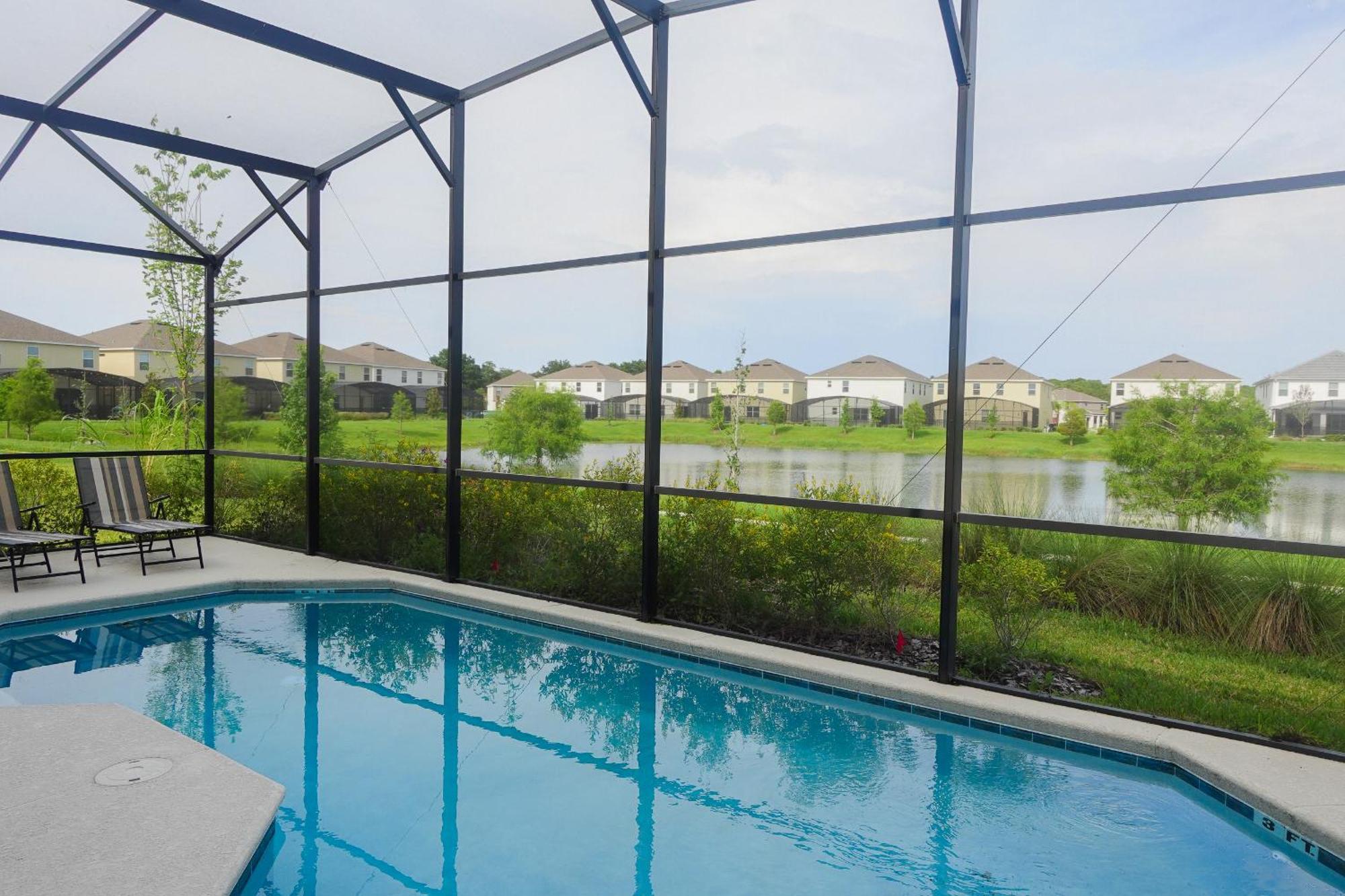 Waterfront Brand New Modern Luxury 8 Bedroom Pool House! Sleeps 16 Kissimmee Eksteriør bilde